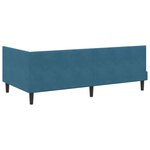 vidaXL Cadre de lit d'angle avec matelas 2 pc Bleu 90 x 200 cm Velours