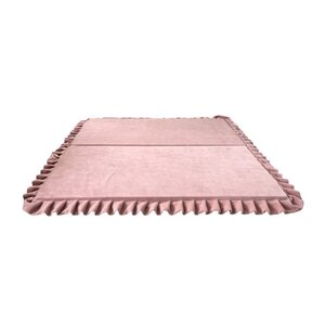 Tapis de jeu pliable en velours carré rose 105x105