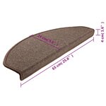vidaXL Tapis d'escalier 10 Pièces 65x24x4 cm Marron café