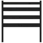 vidaXL Tête de lit Noir 81x4x100 cm Bois massif de pin