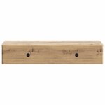 vidaXL Table d'appoint murale Chêne artisanal 87 5 x 34 5 x 17 cm