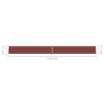 vidaXL Auvent latéral rétractable Marron 117x1200 cm