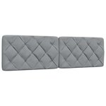 vidaXL Lit avec matelas gris clair 180x200 cm tissu