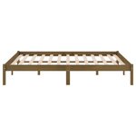 Vidaxl cadre de lit marron miel bois de pin massif 140x190 cm