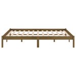 vidaXL Cadre de lit Marron miel Bois de pin massif 140x190 cm