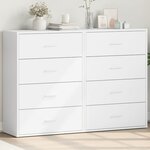vidaXL Buffets 2 Pièces blanc 60x31x84 cm bois d'ingénierie