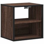vidaXL Tables de chevet murales 2 Pièces chêne marron 40x31x39 5 cm