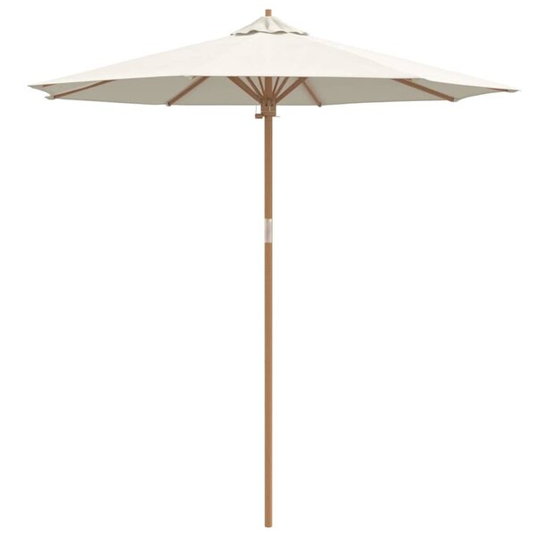 vidaXL Parasol de jardin Blanc crème 240 x 240 x 260 cm Bambou