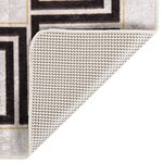 vidaXL Tapis lavable antidérapant 160x230 cm Beige clair
