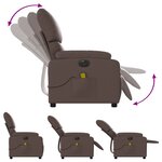 vidaXL Fauteuil de massage inclinable électrique marron similicuir
