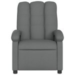 vidaXL Fauteuil de massage inclinable gris foncé tissu
