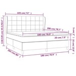 vidaXL Sommier à lattes de lit avec matelas Noir 180x200 cm Tissu