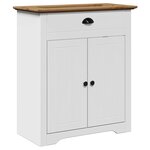 vidaXL Armoire de lavabo de salle de bain BODO blanc marron 70x35x80cm