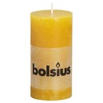 Bolsius bougies pilier rustiques 8 pièces 100x50 mm jaune ocre