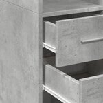 vidaXL Buffet haut gris béton 50x42 5x185 cm bois d'ingénierie