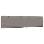 vidaXL Coussin de tête de lit taupe 200 cm tissu