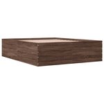 vidaXL Cadre de lit chêne marron 150x200 cm bois d'ingénierie