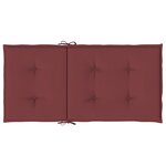 vidaXL Coussins de chaise dossier bas lot de 6 rouge bordeaux mélangé