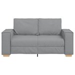 vidaXL Canapé 2 places Gris clair 120 cm Tissu