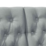 vidaXL Tête de lit capitonnée Gris clair 120 cm Pin massif