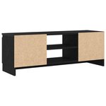 vidaXL Meuble TV chêne noir 102x30x36 cm bois d'ingénierie