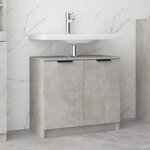 vidaXL Armoire de bain Gris béton 64 5x33 5x59 cm Bois d'ingénierie