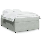 vidaXL Sommier à lattes de lit et matelas Gris clair 160x200cm Velours