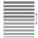 vidaXL Store zèbre gris foncé largeur du tissu 115 9 cm polyester