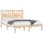 vidaXL Cadre de lit sans matelas bois massif 200x200 cm