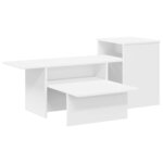 vidaXL Table console Blanc 91 5 x 35 x 38 5 cm Bois d'ingénierie
