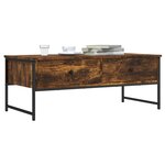 vidaXL Table basse chêne fumé 101x49x39 5 cm bois d'ingénierie