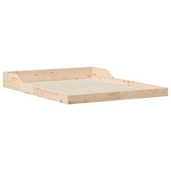 vidaXL Cadre de lit Marron 160 x 210 cm Bois massif en pin