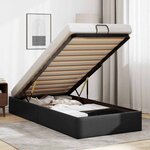 vidaXL Cadre de lit ottoman sans matelas noir 90x200 cm similicuir