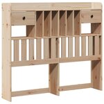vidaXL Lit bibliothèque sans matelas 135x190 cm bois de pin massif