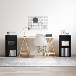 vidaXL Ensemble meuble TV 2 Pièces Chêne noir 37 x 35 x 107 cm