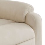 vidaXL Fauteuil inclinable beige tissu microfibre