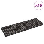vidaXL Tapis d'escalier auto-adhésifs 15 Pièces Anthracite 65 x 21 x 4 cm