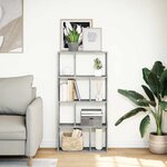 vidaXL Bibliothèque gris béton 60x20x120 5 cm bois d'ingénierie