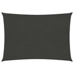 vidaXL Voile d'ombrage 160 g/m² Anthracite 6x7 m PEHD