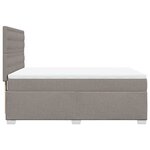 vidaXL Sommier à lattes de lit avec matelas Taupe 140x190 cm Tissu
