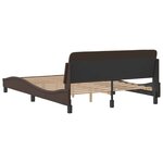 vidaXL Cadre de lit avec tête de lit Marron 120x200 cm Similicuir