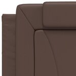 vidaXL Cadre de lit avec tête de lit Marron 90x200 cm Similicuir