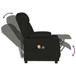 vidaXL Fauteuil électrique de massage Noir Tissu