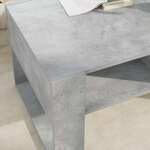 vidaXL Table basse Gris béton 92 x 53 x 45 cm Bois d'ingénierie