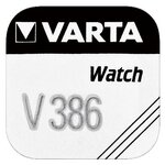 Blister de 1 Pile oxyde argent pour montres V386 (SR43) 1 55V VARTA