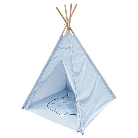 Tipi chambre enfant en tissu et bois narval