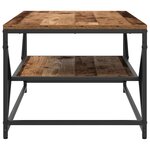 Table basse vidaXL avec étagère en bois vintage 90x50x40 cm en bois d'ingénierie