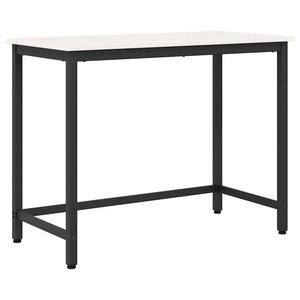 vidaXL table Blanc 100 x 50 x 77 cm Bois d'ingénierie et acier