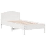 vidaXL Cadre de lit sans matelas blanc 75x190 cm bois de pin massif