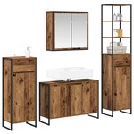 vidaXL Ensemble de mobilier de salle de bain avec tiroir Bois ancien